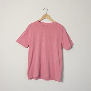AllSaints Brace Tonic Crew T Shirt Mens Large Pink Logo Tee